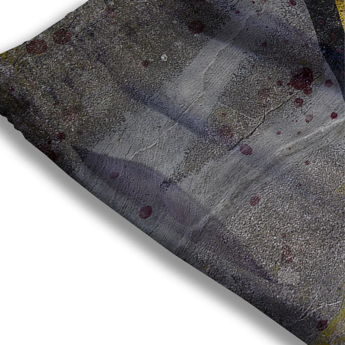 Warning Nuclear Symbol Print Mesh Shorts - Image 3