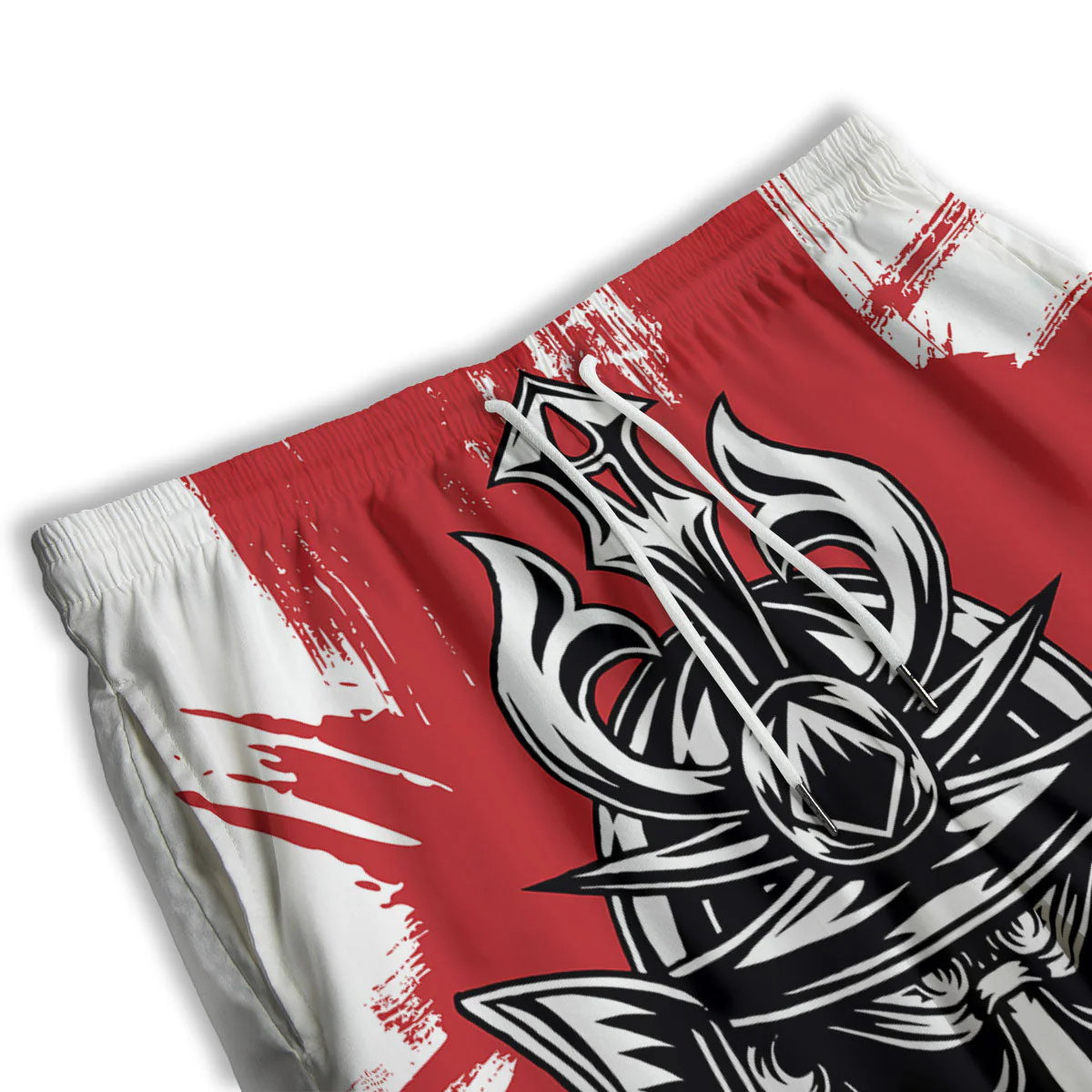 Warrior Japanese Samurai Print Men's Athletic Shorts - Image 3