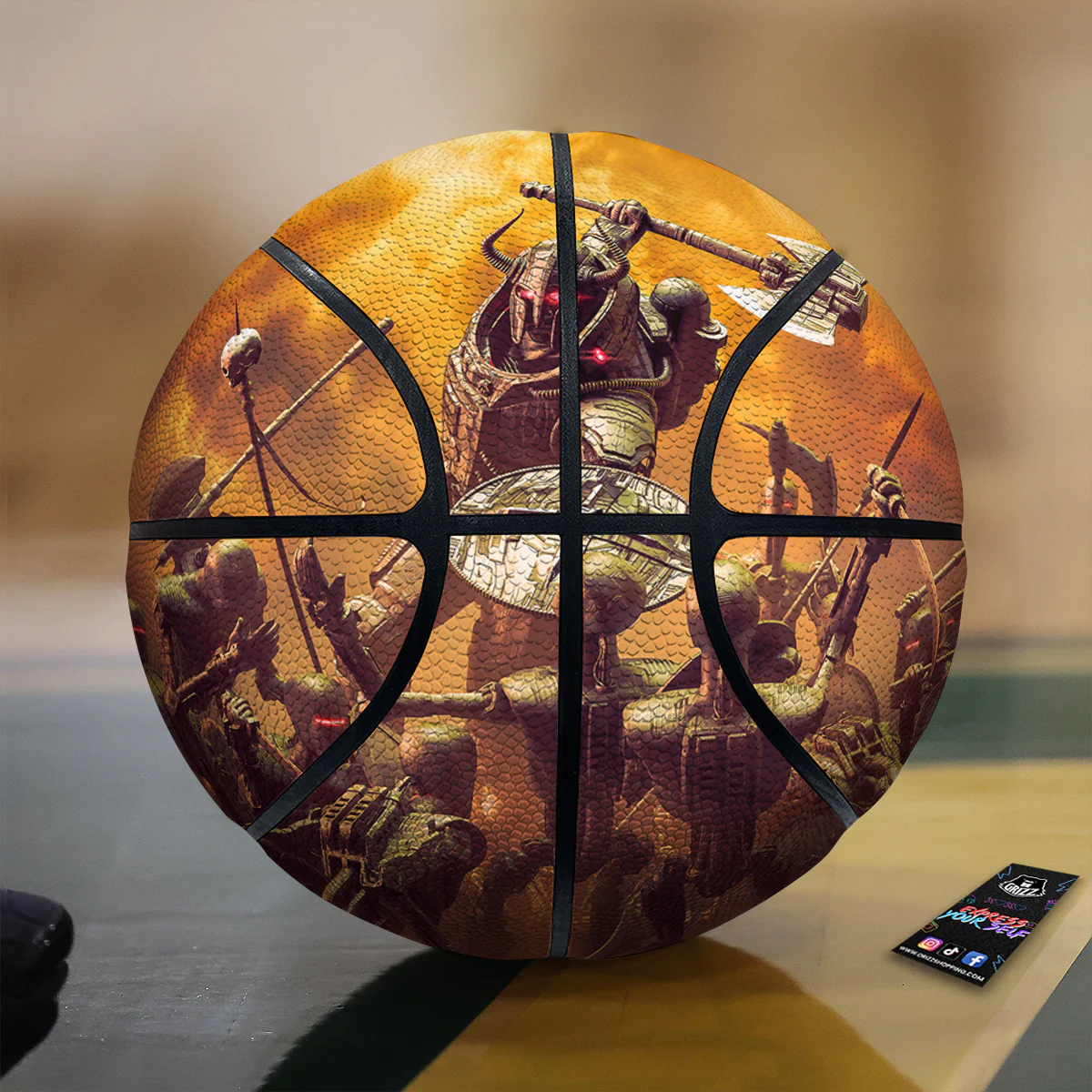Warrior Viking Machine Print Basketball