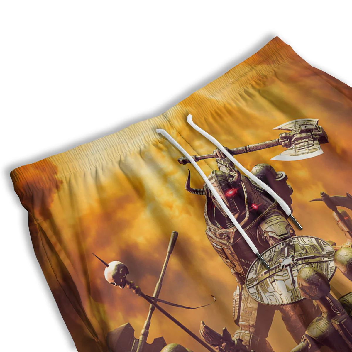 Warrior Viking Machine Print Men's Athletic Shorts - Image 3