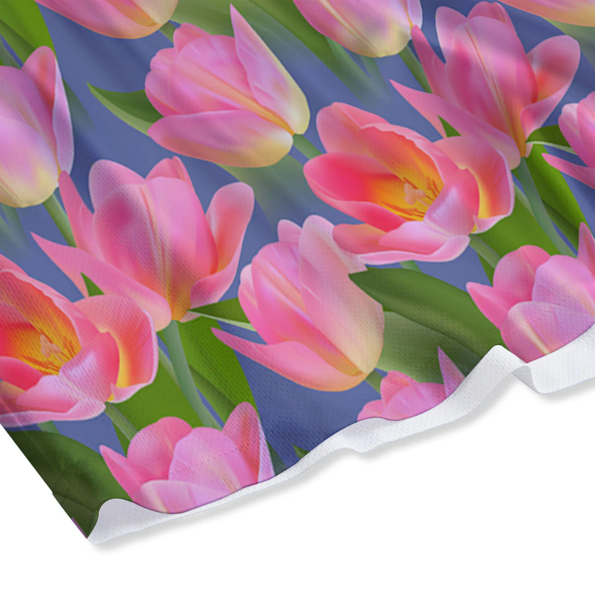 Watercolor Tulip Pink Print Pattern Mesh Shorts - Image 4