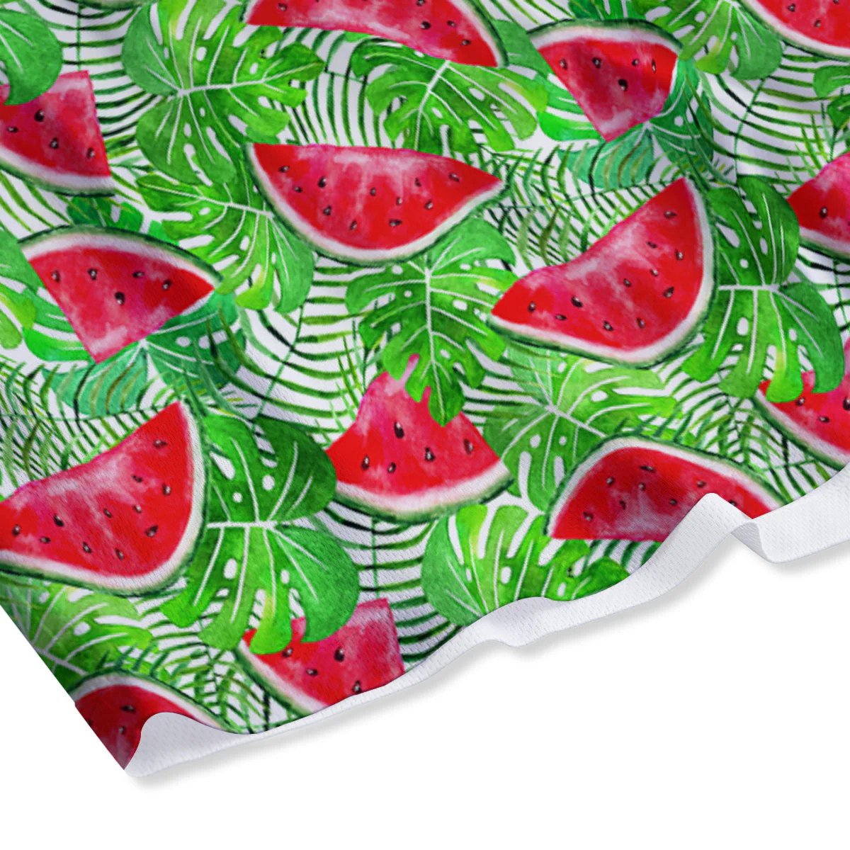 Watermelon Aloha Tropical Print Pattern Mesh Shorts - Image 4