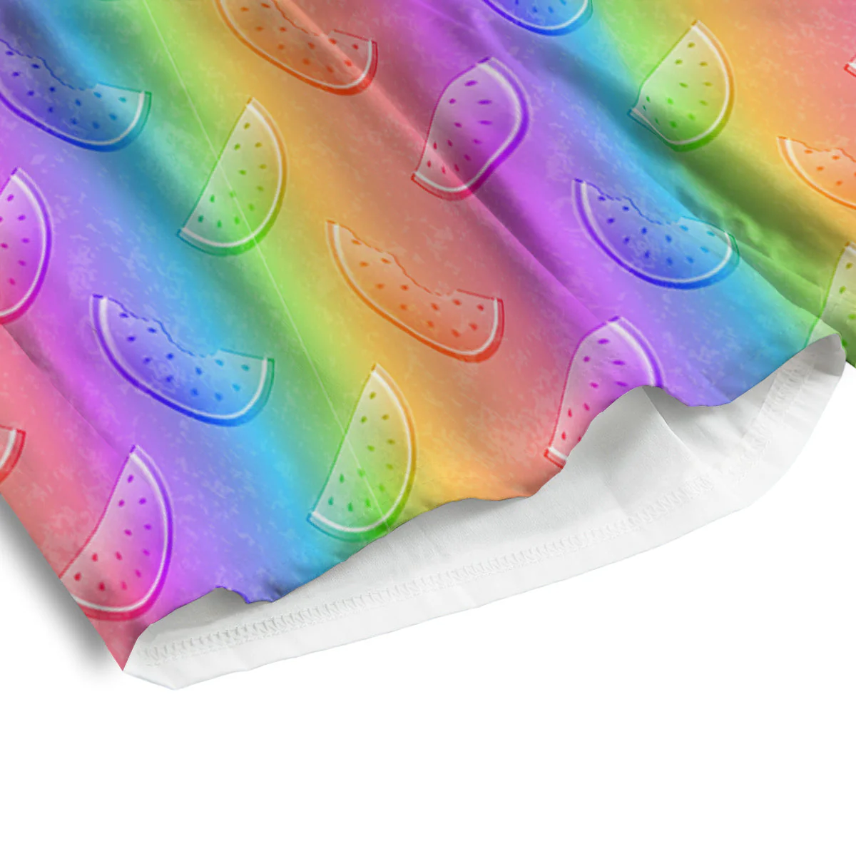 Watermelon Colorful Print Pattern Men's Athletic Shorts - Image 4