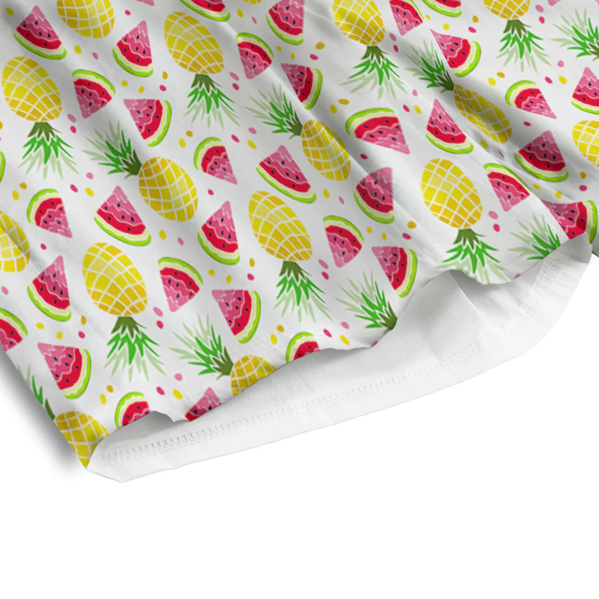 Watermelon Cute Pineapple Print Pattern Men's Athletic Shorts - Image 4