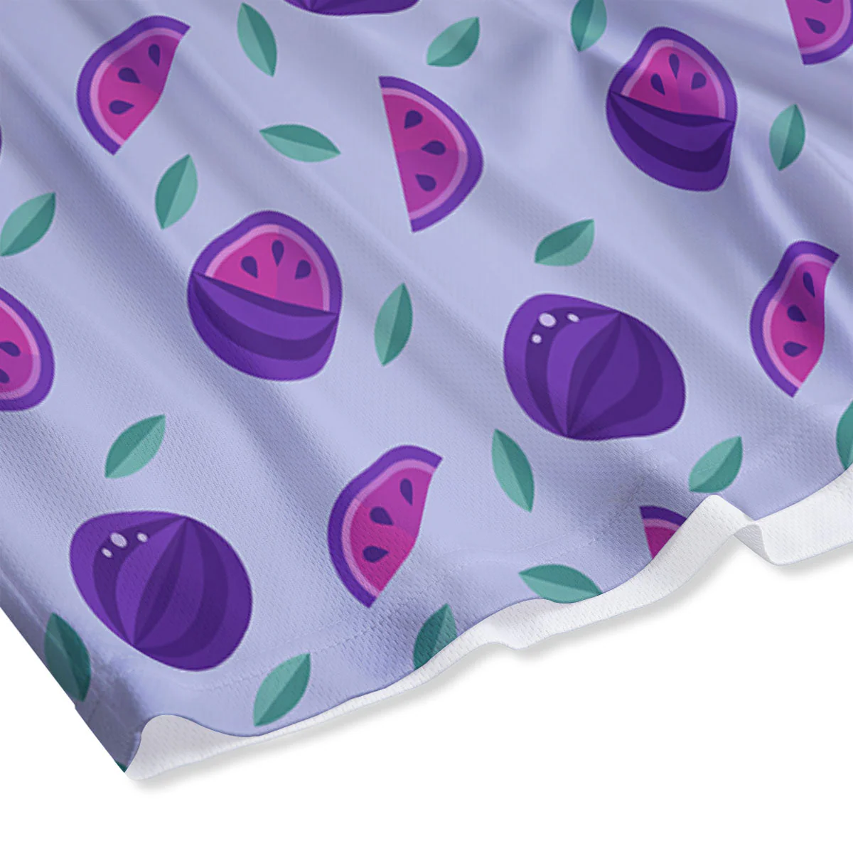 Watermelon Fancy Purple Print Pattern Mesh Shorts - Image 4