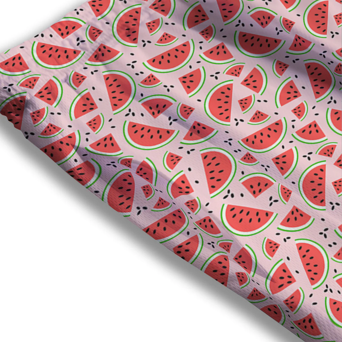 Watermelon Slices Cute Print Pattern Mesh Shorts - Image 3