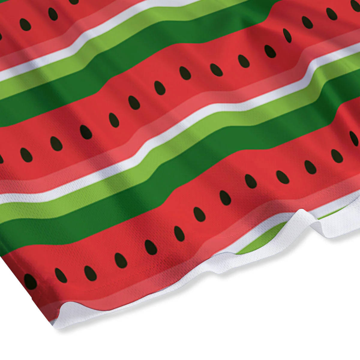 Watermelon Stripes Green Print Pattern Mesh Shorts - Image 4