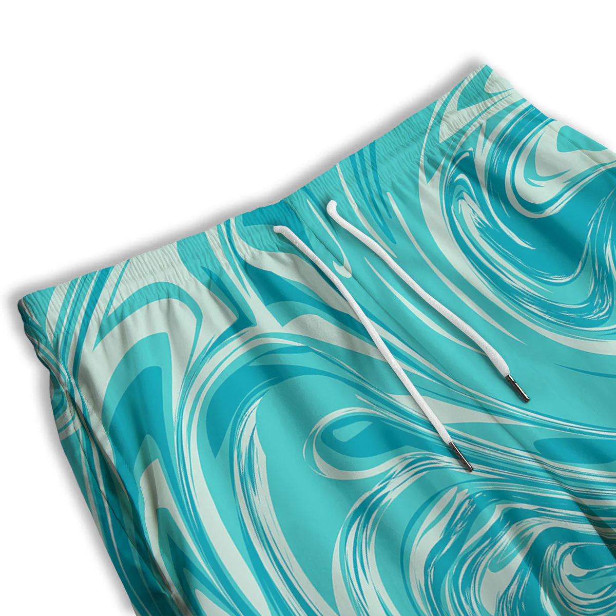 Wave Psychedelic Print Pattern Men's Athletic Shorts - Image 3