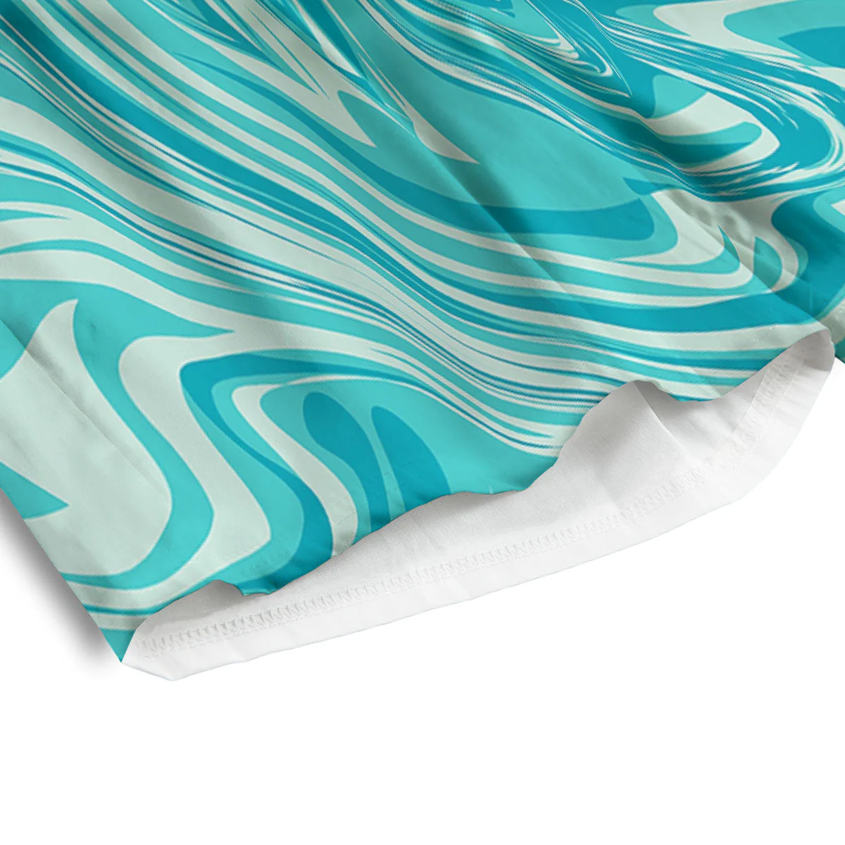Wave Psychedelic Print Pattern Men's Athletic Shorts - Image 4
