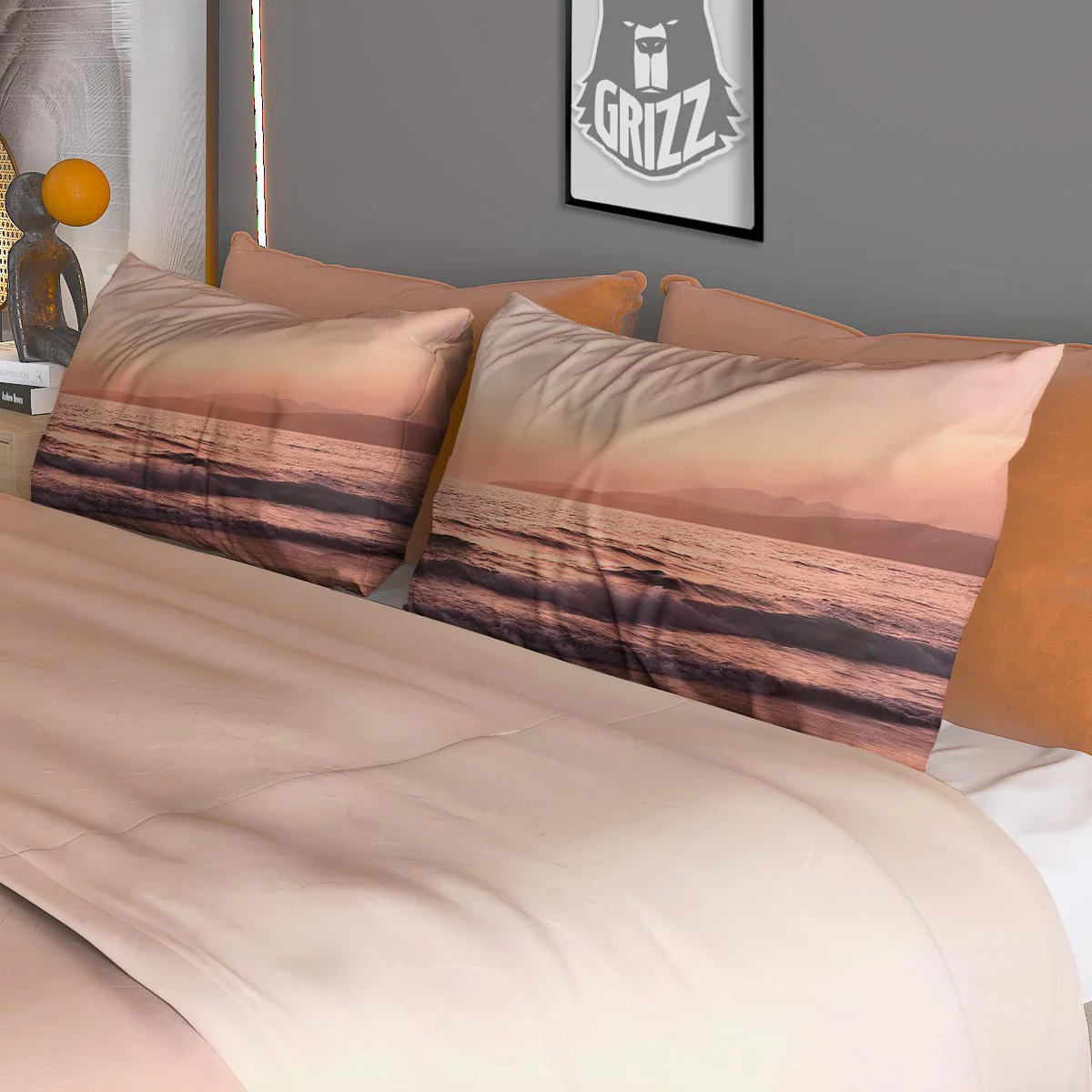 Wave Sunrise Print Duvet Cover Bedding Set - Image 3