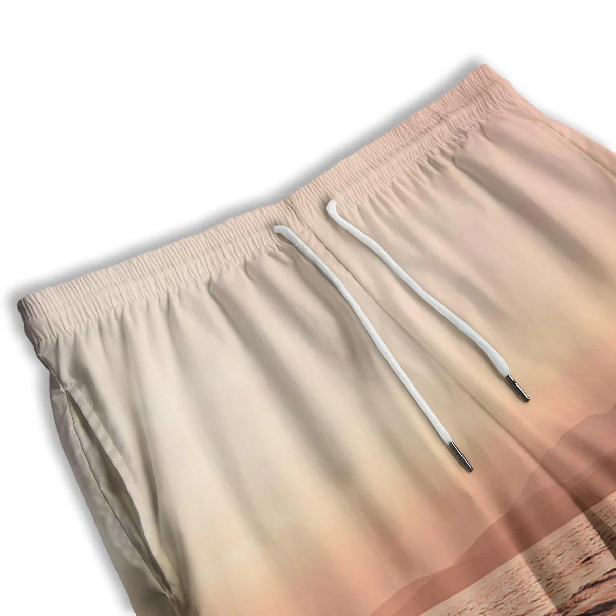 Wave Sunrise Print Men's Athletic Shorts - Image 3