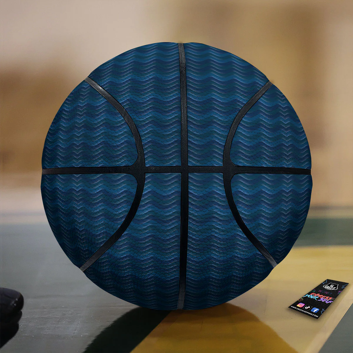 Wave Surfing Deep Sea Print Pattern Basketball