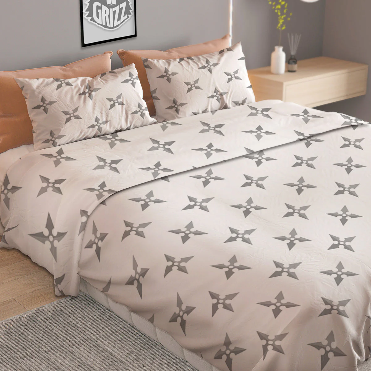 Weapon Ninja Print Pattern Duvet Cover Bedding Set - Image 2