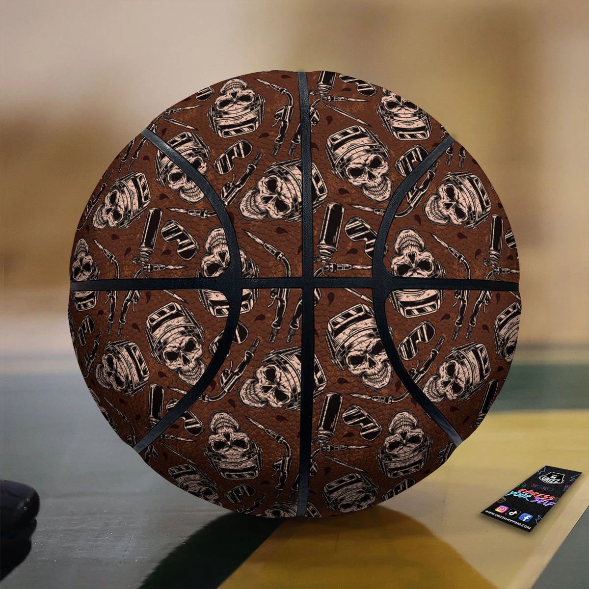 Welder Skull Print Pattern Basketball