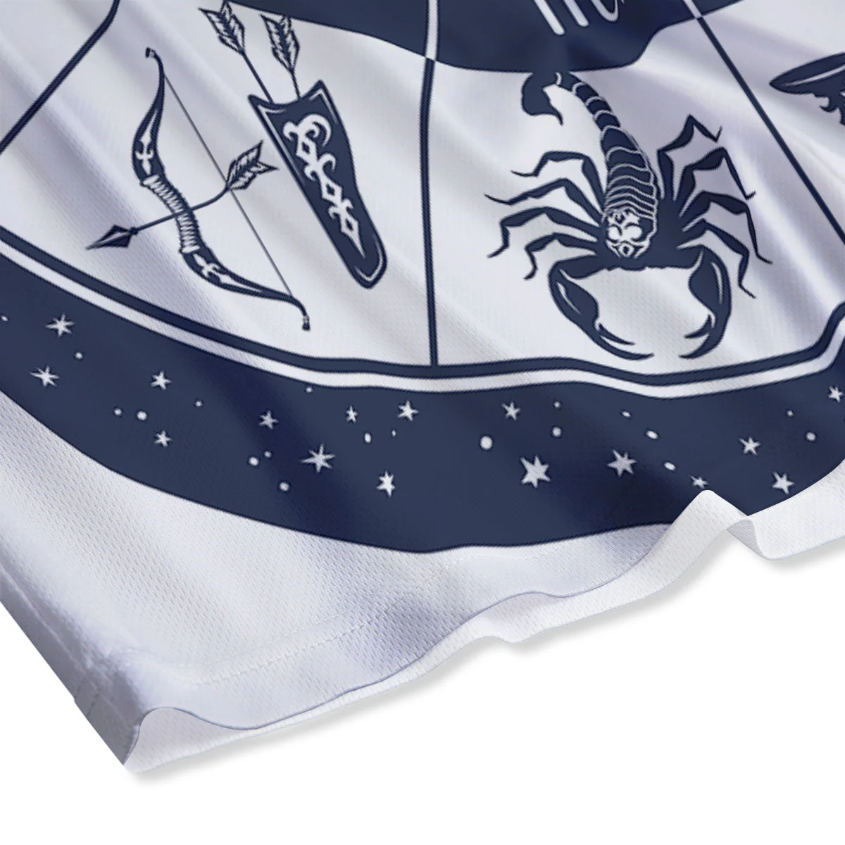 Wheel Zodiac Signs Print Mesh Shorts - Image 4