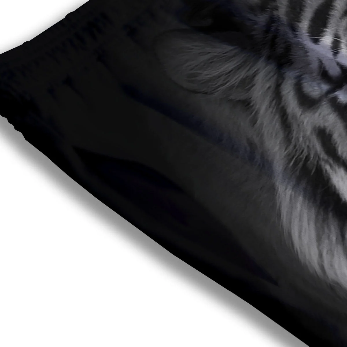 White Bengal Tiger Monochrome Print Mesh Shorts - Image 3