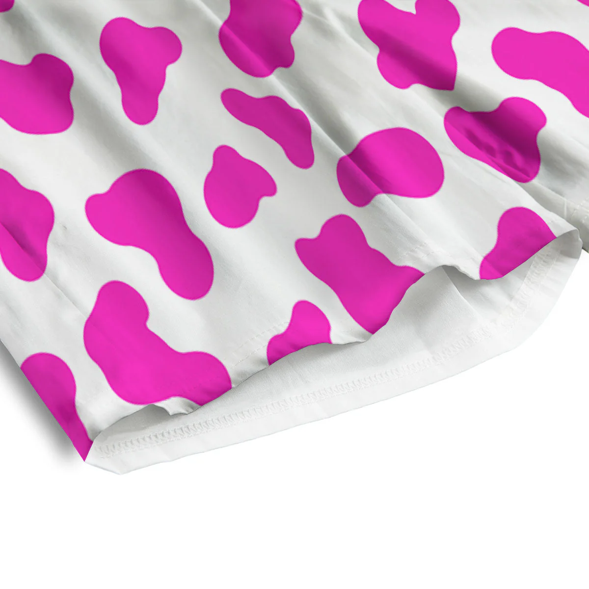 White Cow And Hot Pink Print Men's Athletic Shorts - Image 4