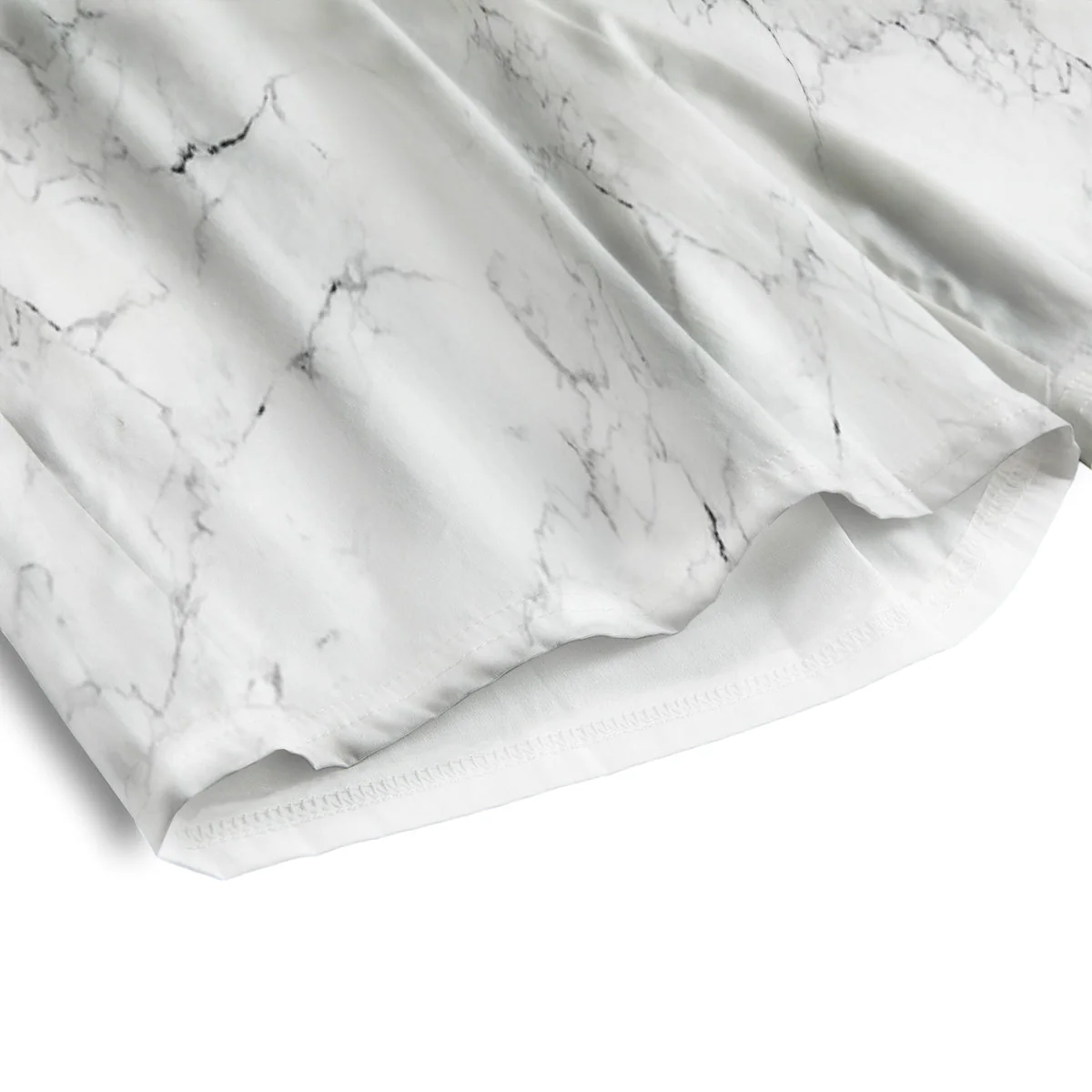 White Marble Pattern Men's Athletic Shorts - Image 4