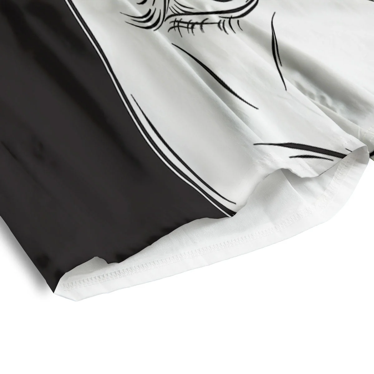 Wiccan Palmistry White And Black Print Men's Athletic Shorts - Image 4