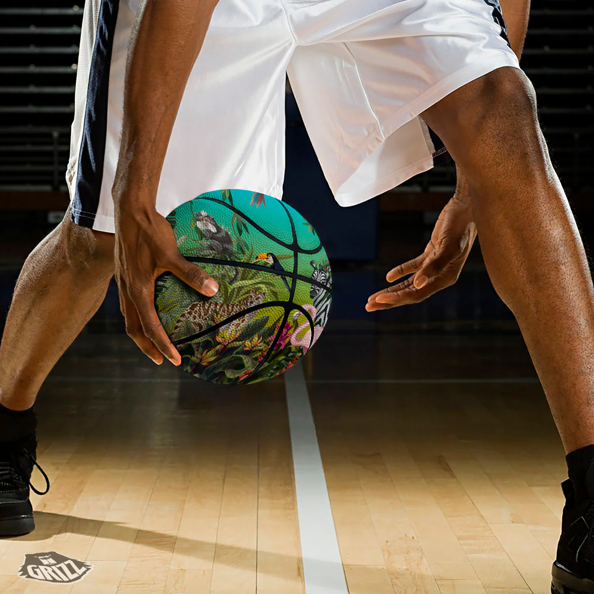 Wild Animals Jungle Print Basketball - Image 3