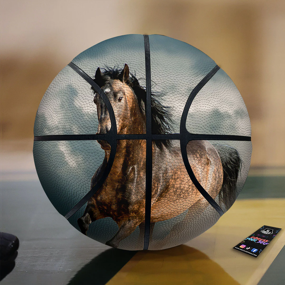Wild Horses Running Print Basketball