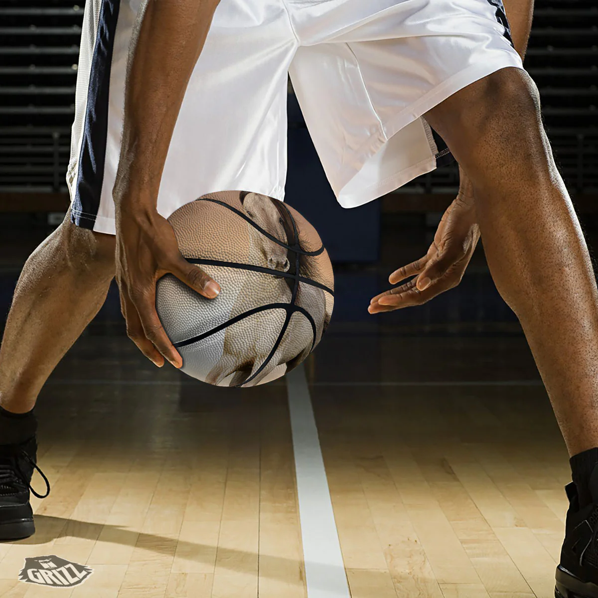 Wild Stallion Horse Running Print Basketball - Image 3