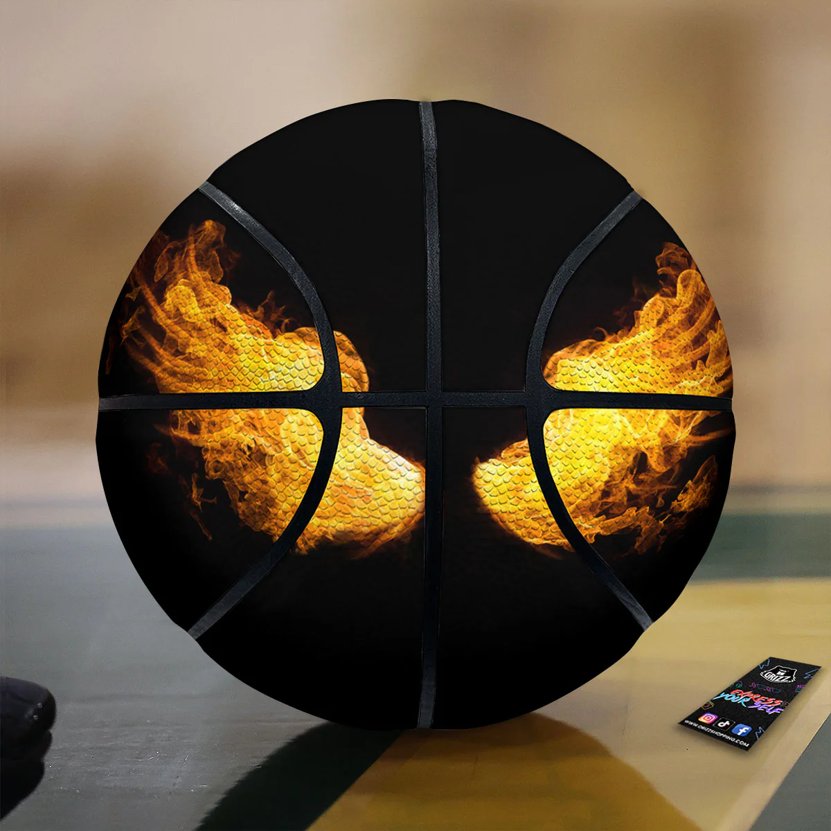 Wings Flame Print Basketball