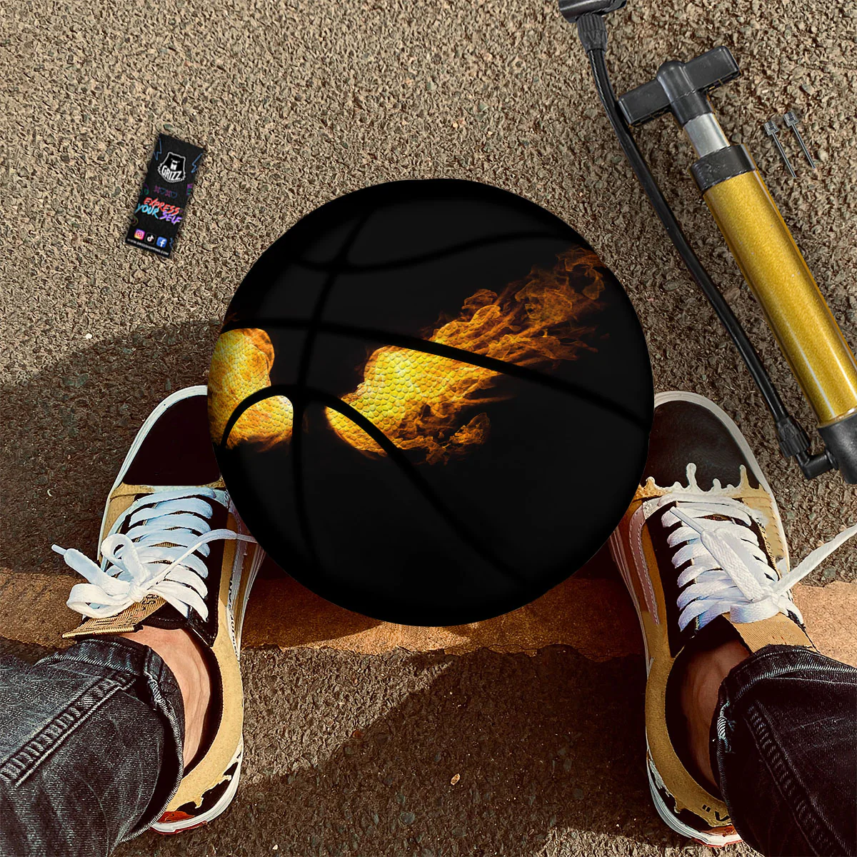 Wings Flame Print Basketball - Image 2