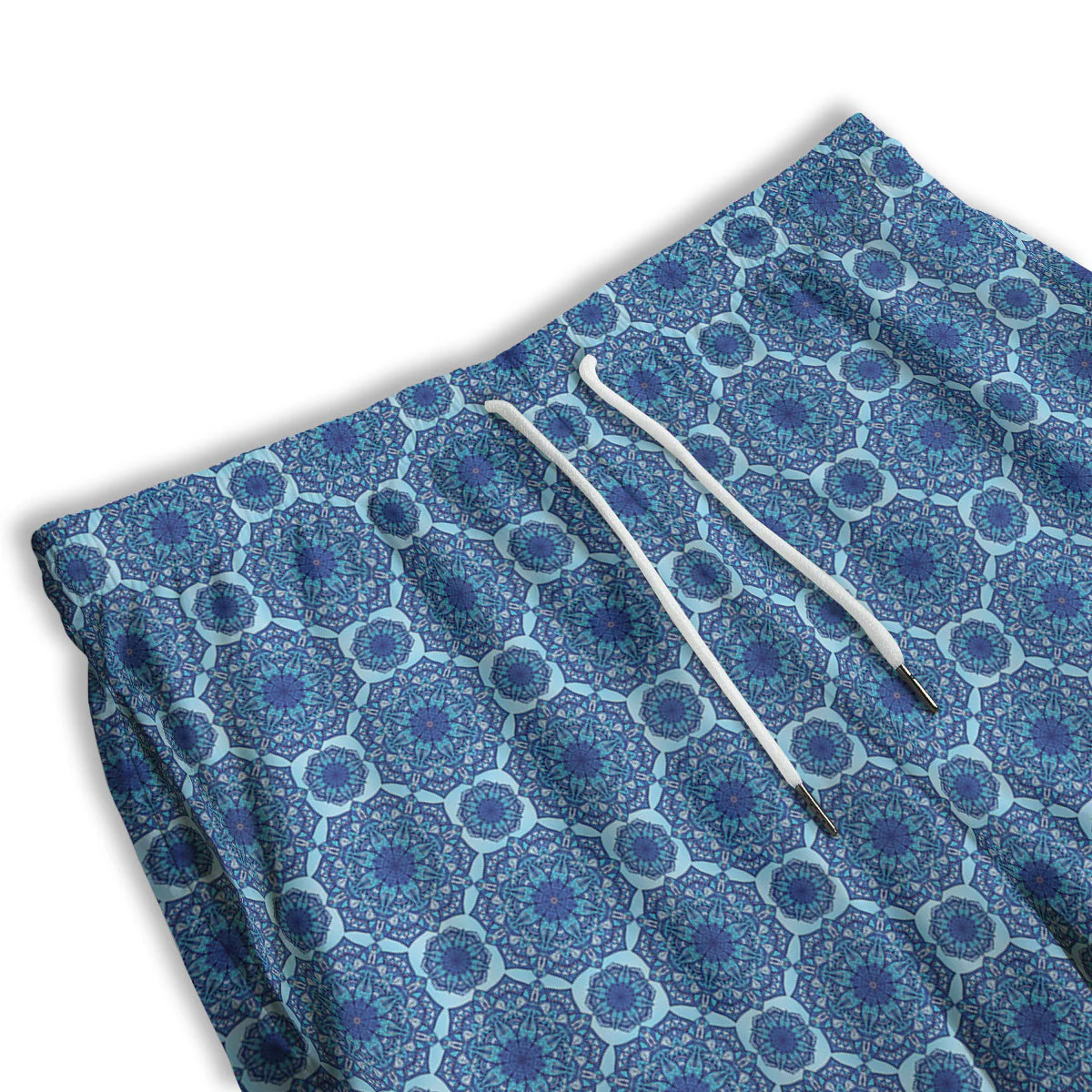 Winter Mandala Blue Print Men's Athletic Shorts - Image 3