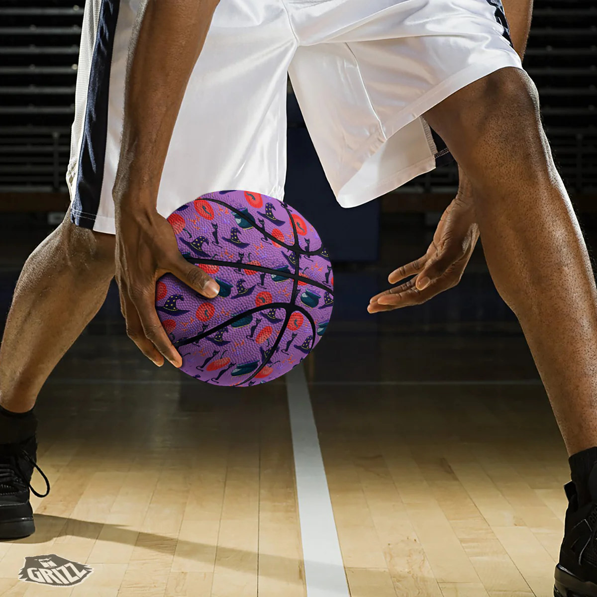 Witch Cauldron Halloween Print Pattern Basketball - Image 3