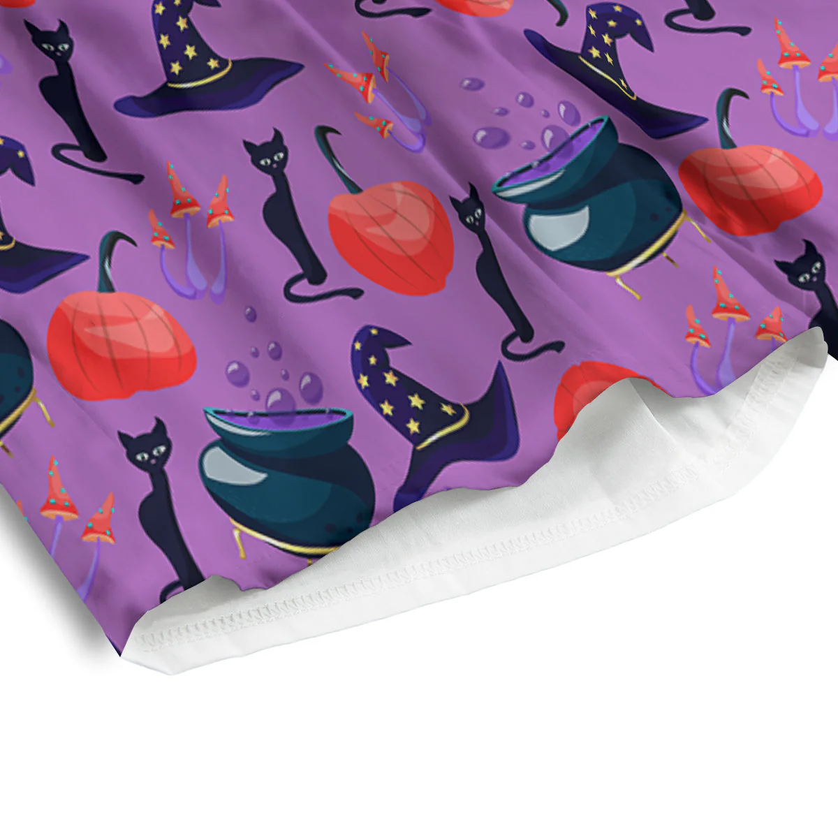 Witch Cauldron Halloween Print Pattern Men's Athletic Shorts - Image 4