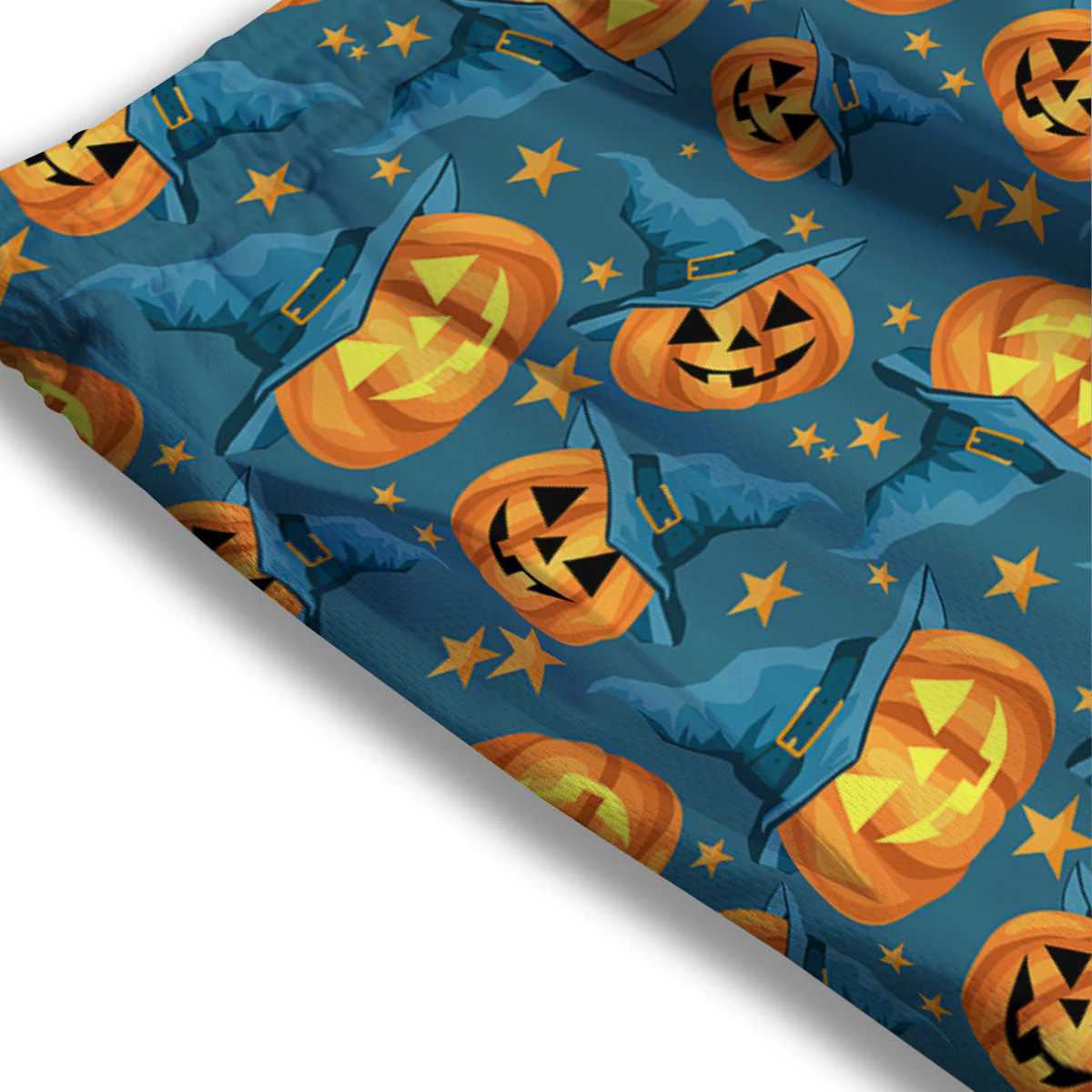 Witch Hat Pumpkin Print Pattern Mesh Shorts - Image 3