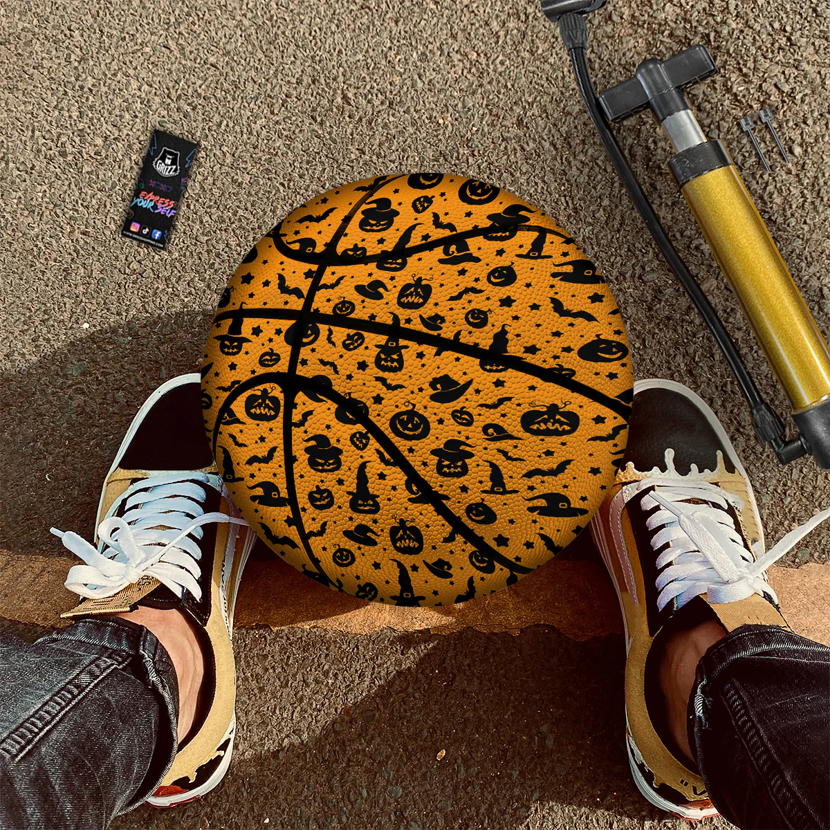 Wizard Halloween Print Pattern Basketball - Image 2