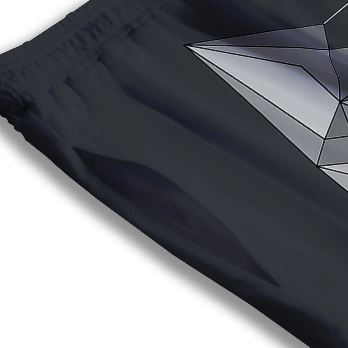 Wolf Geometric Dark Print Mesh Shorts - Image 3