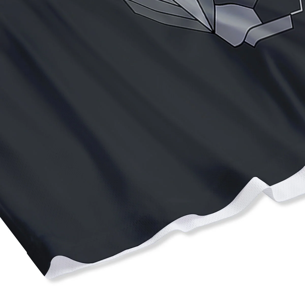 Wolf Geometric Dark Print Mesh Shorts - Image 4