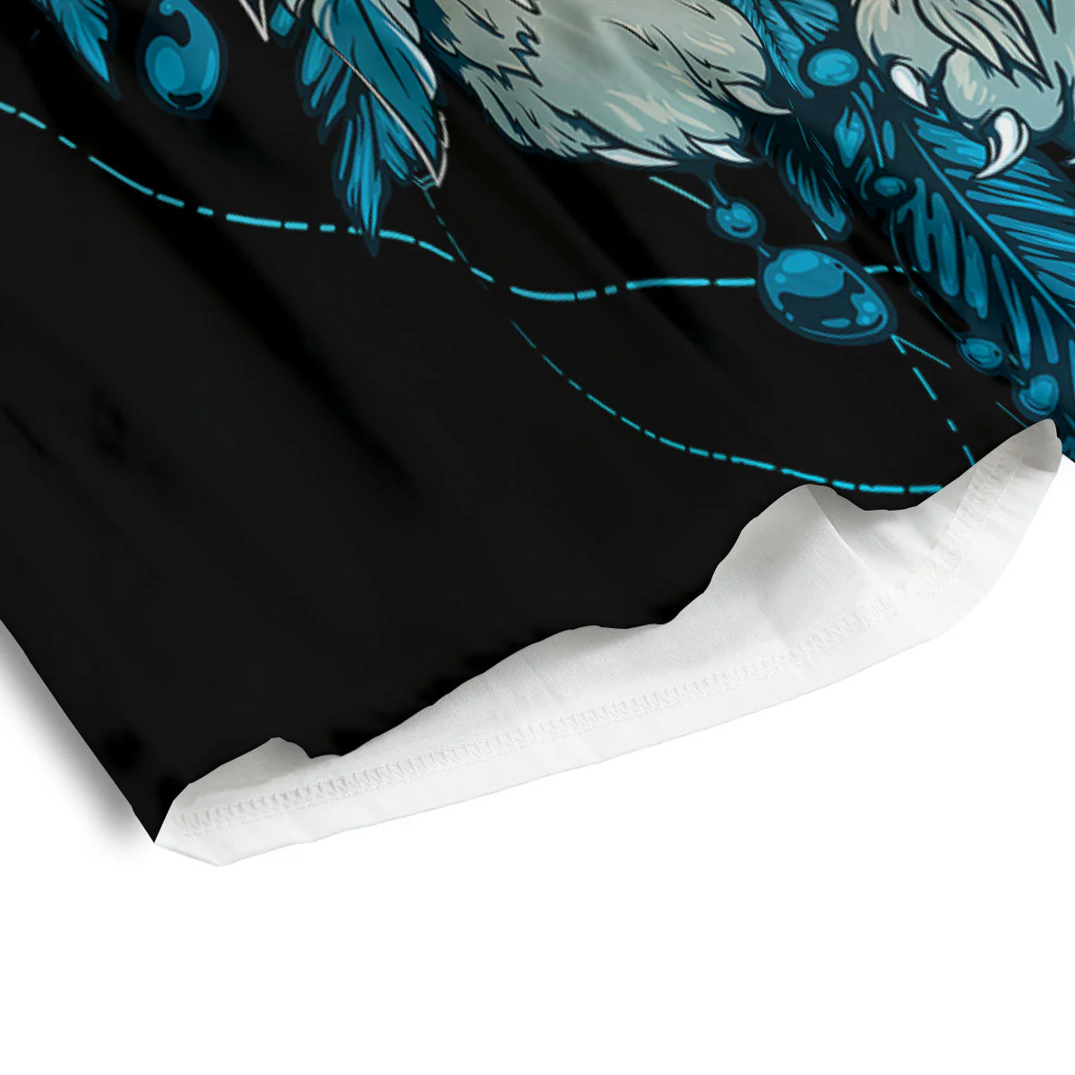 Wolf Girl Native American Print Men's Athletic Shorts - Image 4