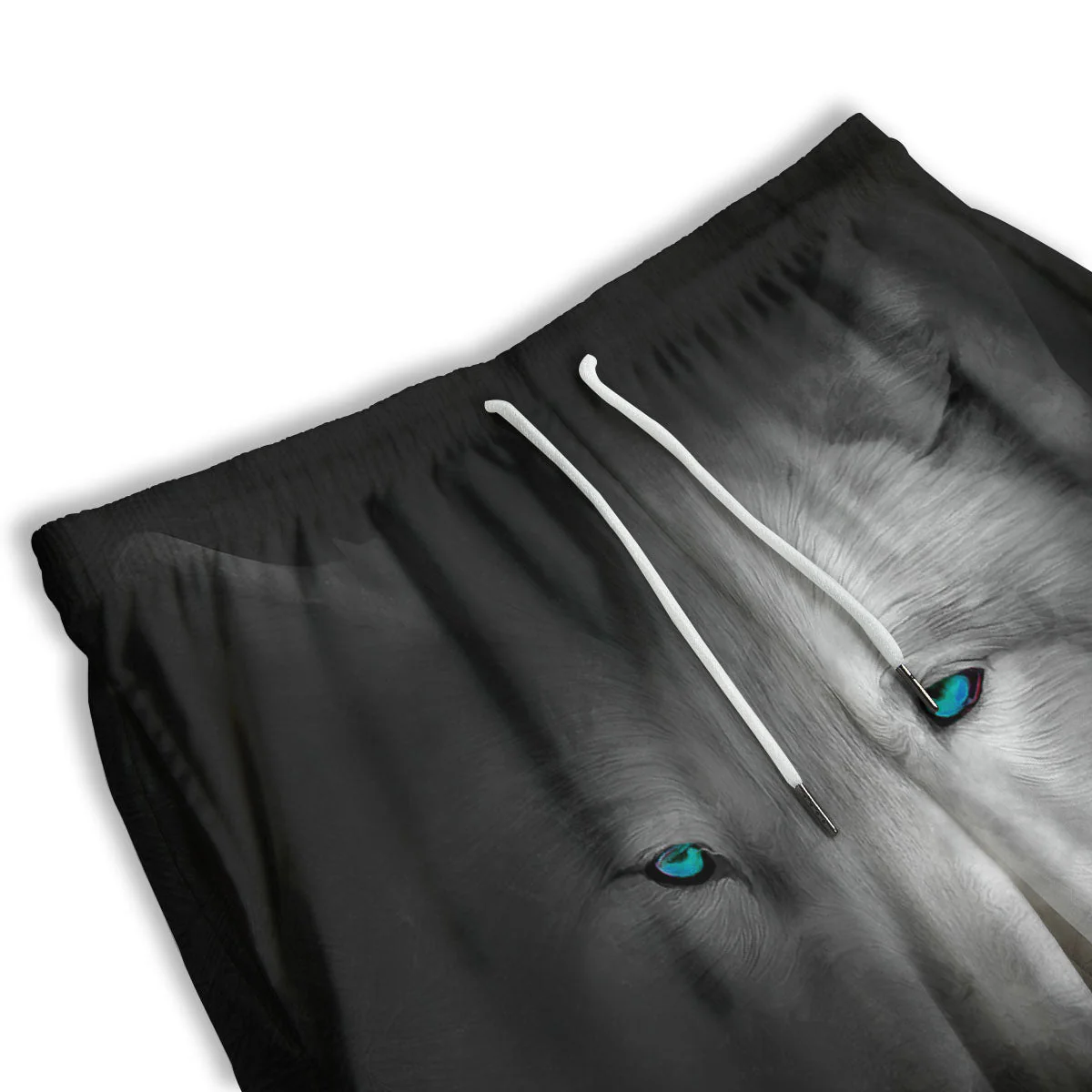 Wolf Painting Watercolor Print Men's Athletic Shorts - Image 3