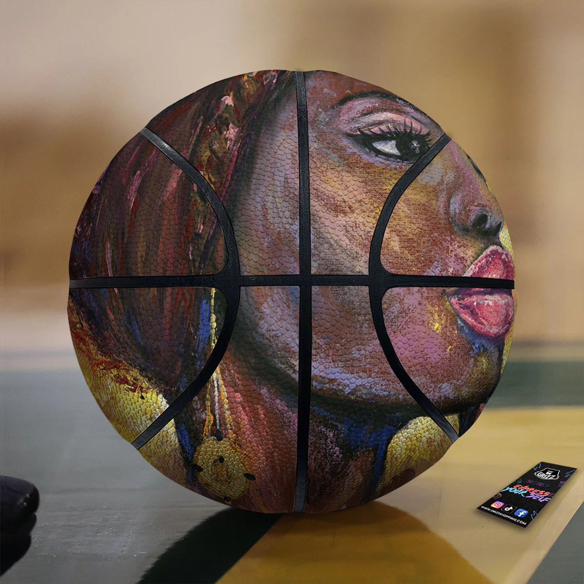 Woman African Print Basketball