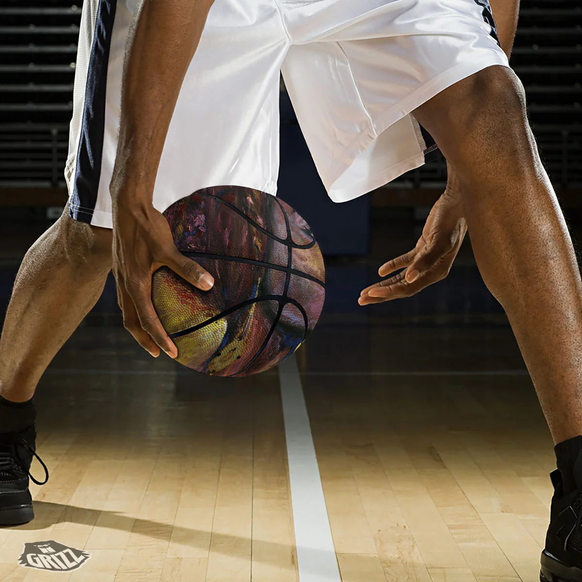 Woman African Print Basketball - Image 3