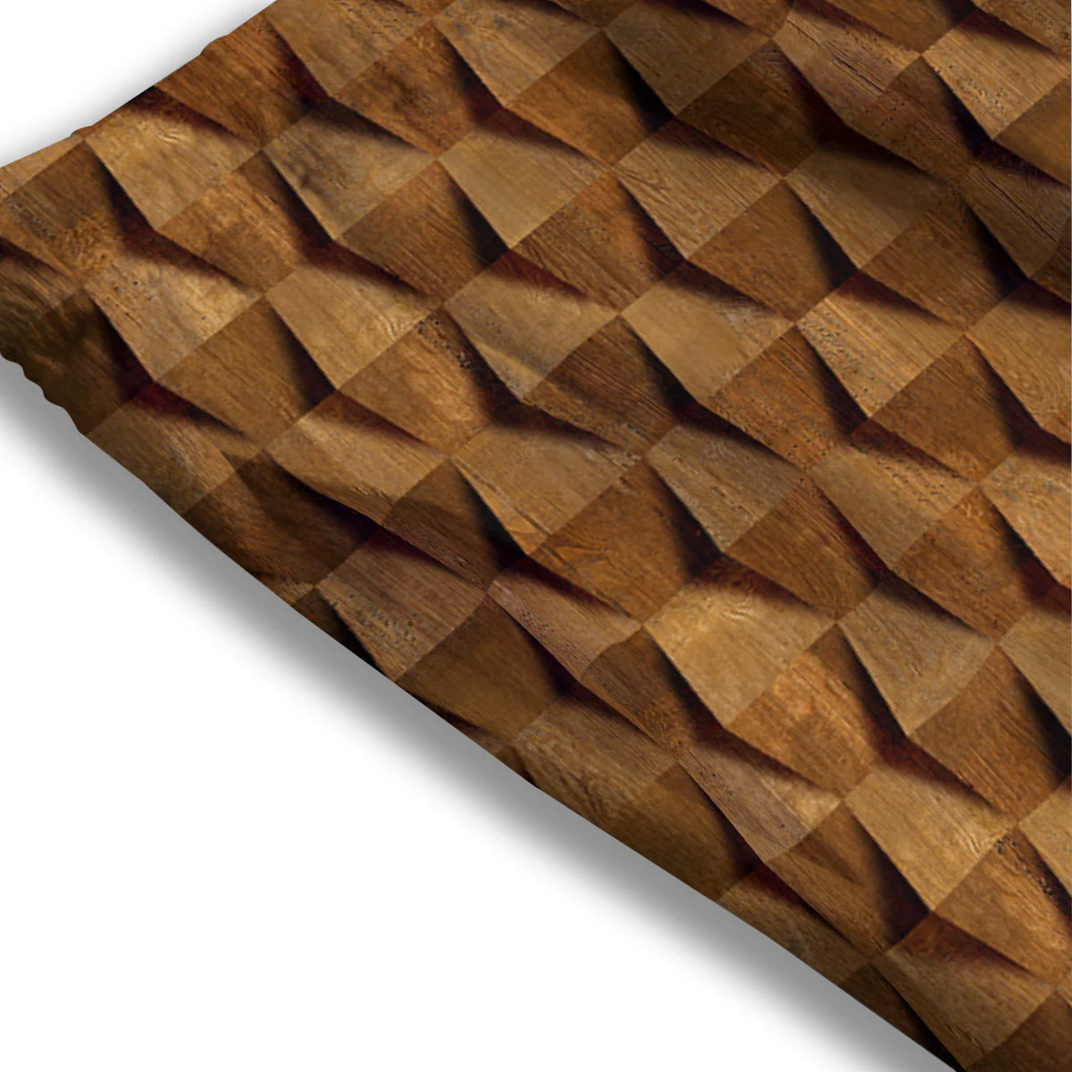 Wood Wall 3D Print Pattern Mesh Shorts - Image 3