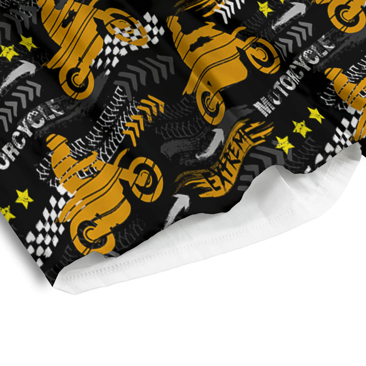 Words Motorcycle Print Pattern Men's Athletic Shorts - Image 4