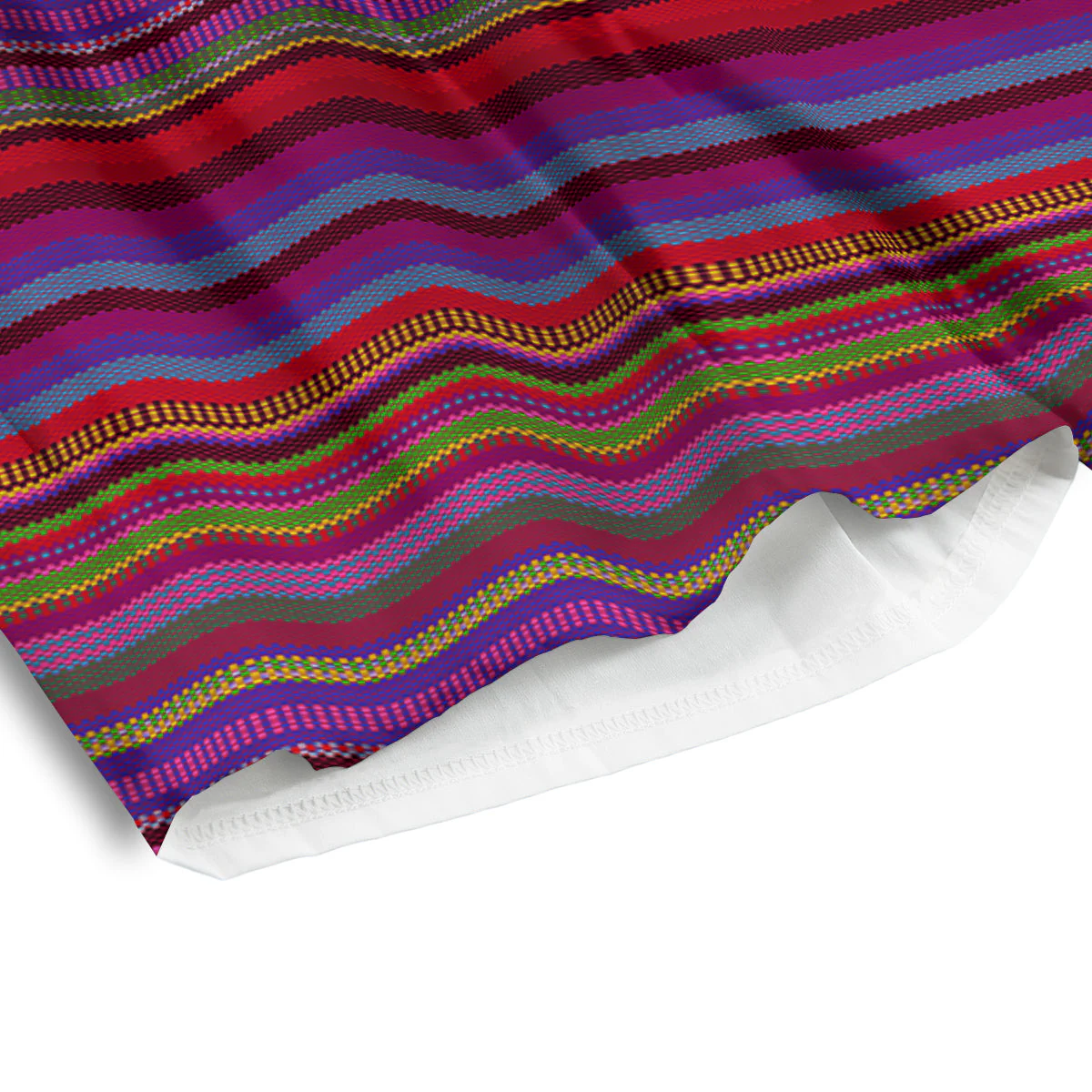 Woven Mexican Colorful Print Pattern Men's Athletic Shorts - Image 4