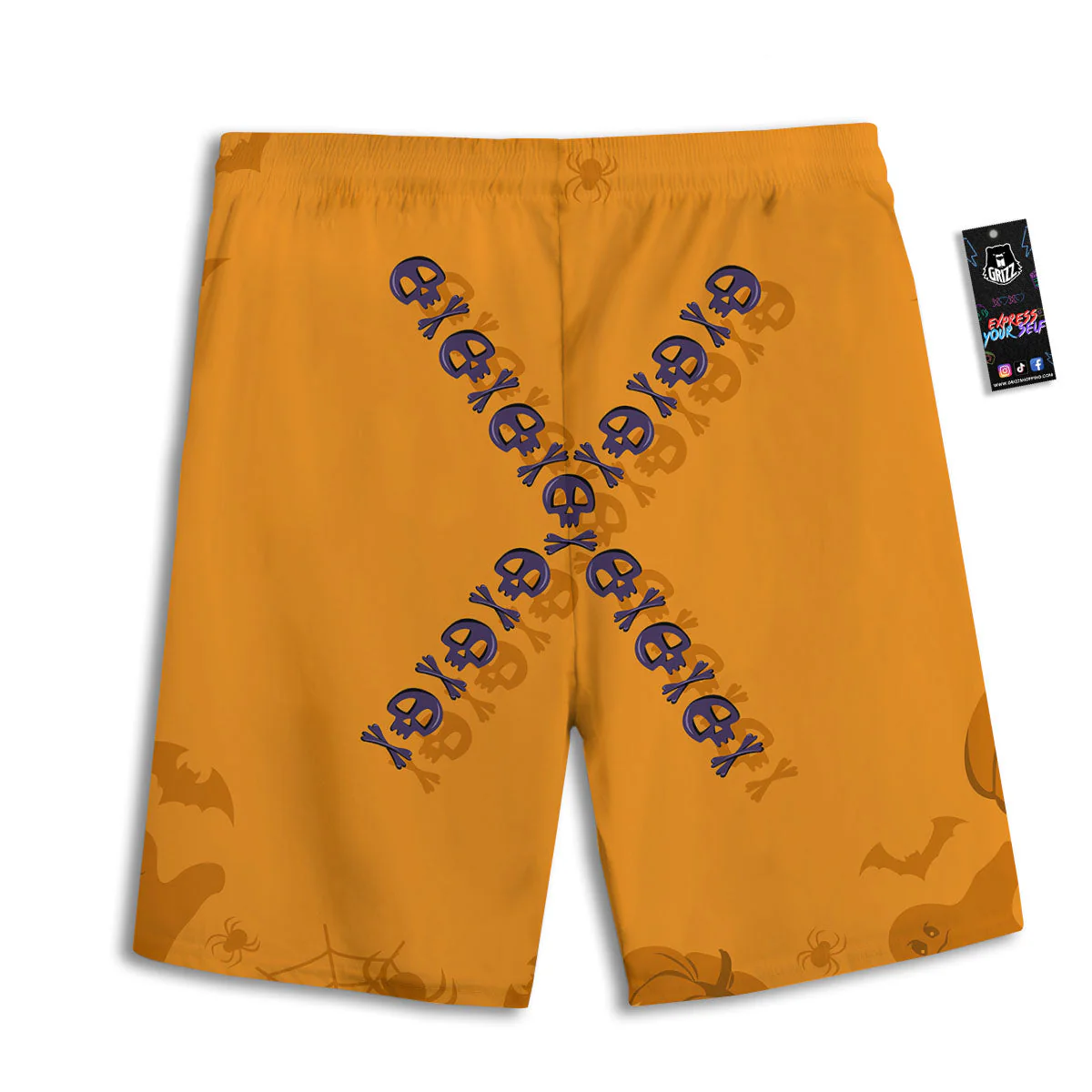 X Halloween Print Men's Athletic Shorts - Image 2