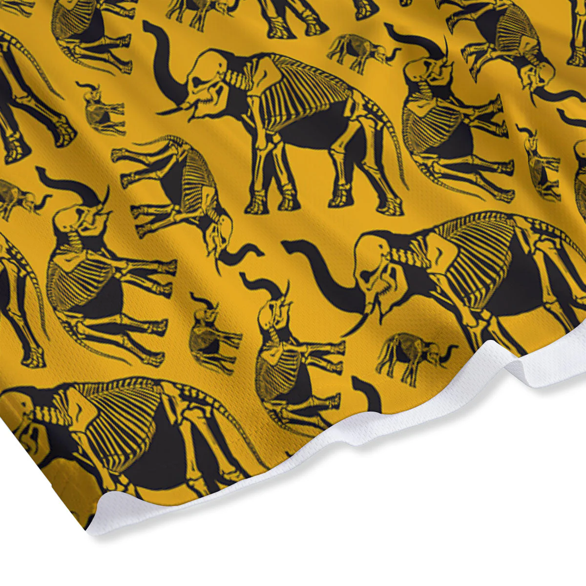 X-Ray Elephant Skeleton Print Pattern Mesh Shorts - Image 4