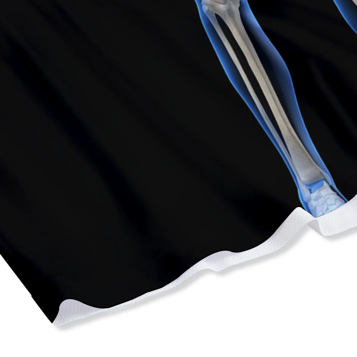 X-Ray Human Skeleton Print Mesh Shorts - Image 4