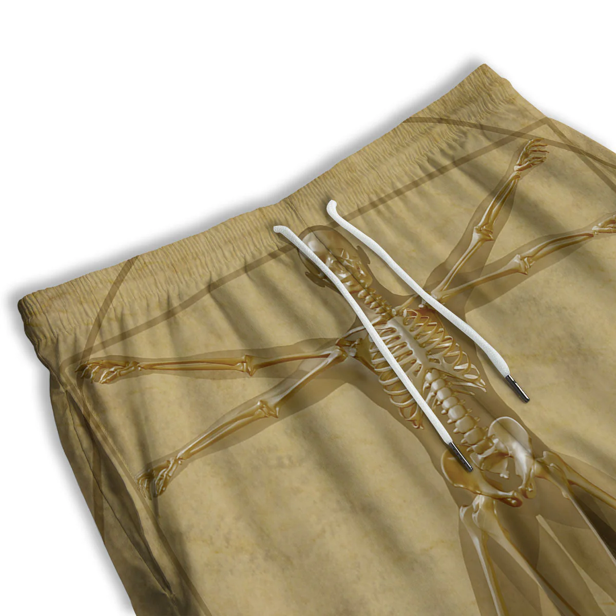X-Ray Vitruvian Man Print Men's Athletic Shorts - Image 3