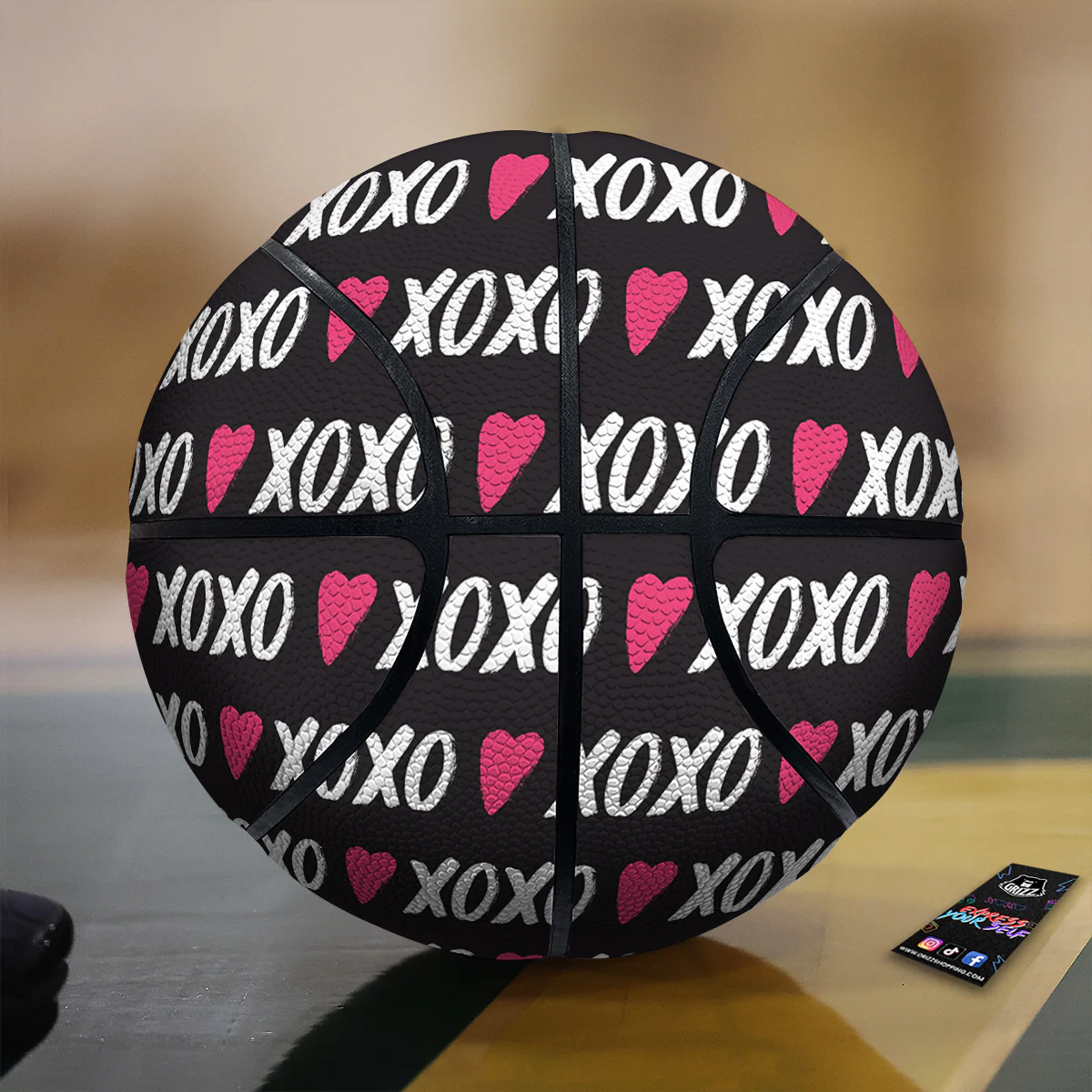 XOXO Valentine's Day Print Pattern Basketball