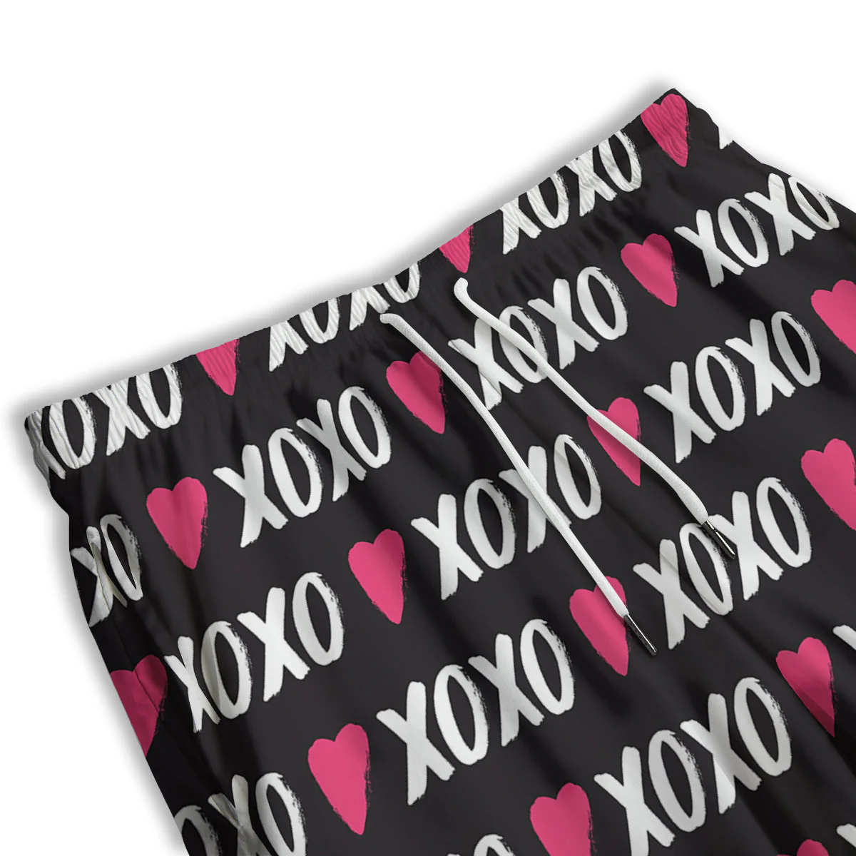 XOXO Valentine's Day Print Pattern Men's Athletic Shorts - Image 3