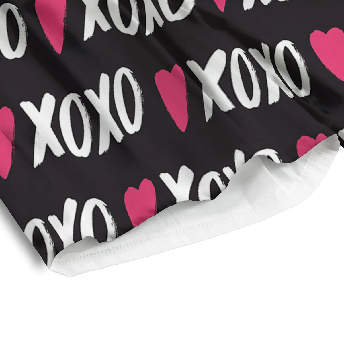 XOXO Valentine's Day Print Pattern Men's Athletic Shorts - Image 4