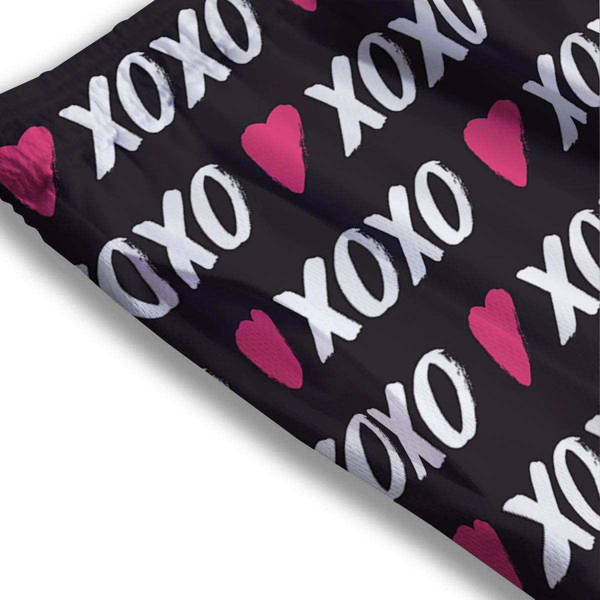 XOXO Valentine's Day Print Pattern Mesh Shorts - Image 3